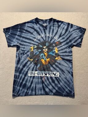 The Offspring Let The Bad Times Roll Tour T Shirt Mens Medium Blue Tie Dye